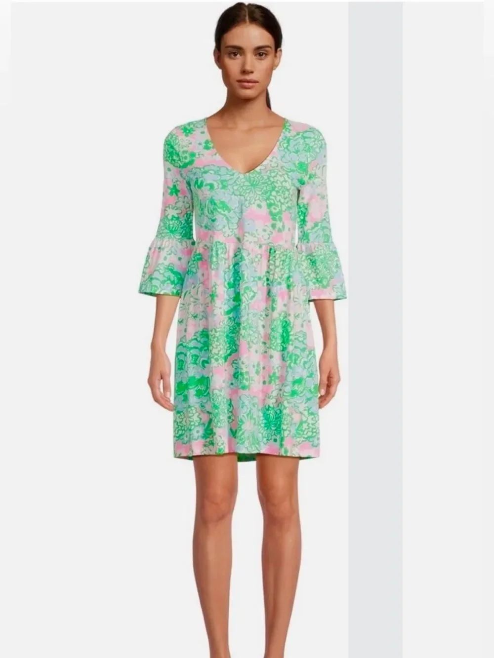 Lilly Pulitzer Jannie Dress Plumes In Bloom